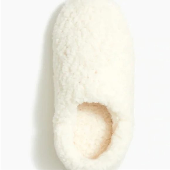 J Crew Cozy Slippers in Ecru Size 9 NEW - Picture 4 of 12